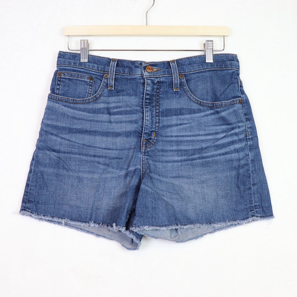 J.CREW Blue High Rise Raw Hem Denim Cutoff Shorts 31